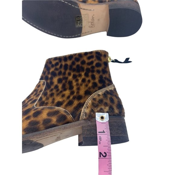 Boden 36 (US Size 5.5) Leather & Calf Hair Animal Print Side Zip Ankle Booties - Picture 12 of 12